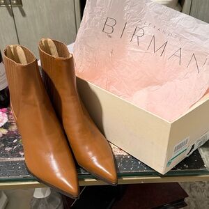 Alexandre Birman Brown Leather Pointed Ankle Boots